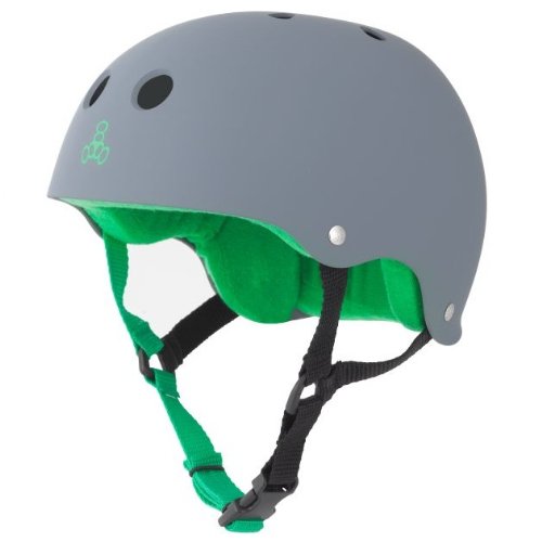 Triple Eight Sweatsaver Liner Skateboarding Helmet, Carbon Rubber, Large