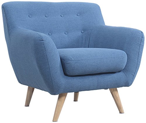 Divano Roma Furniture Modern Mid Century Blue Chair