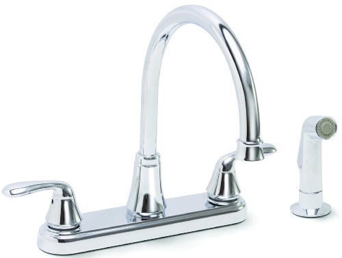 Premier 126967 Waterfront Kitchen Faucet With Two Handles And Side Spray, Chrome, Lead Free