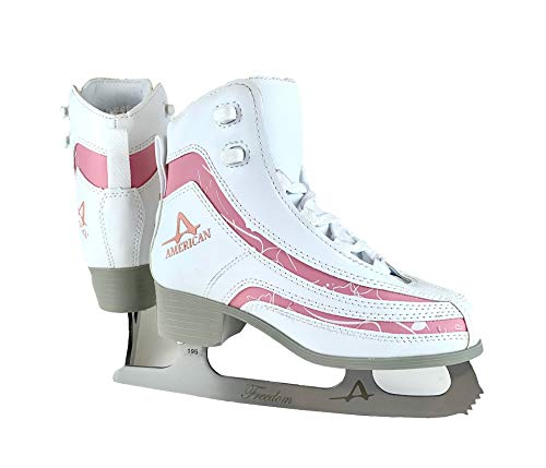 American Athletic Shoe Girl's Soft Boot Ice Skates, White, 1 (51601)