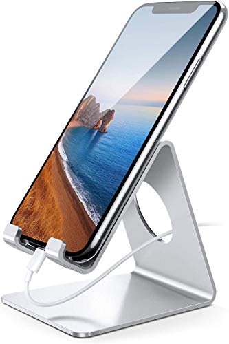 Lamicall Cell Phone Stand, Desk Phone Holder Cradle, Compatible with Phone 12 Mini 11 Pro Xs Max XR...