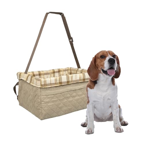 PetSafe Happy Ride Booster Seat for Dogs - Open Road Comfort - Safe Tether System - Zipper Pouch Dog...