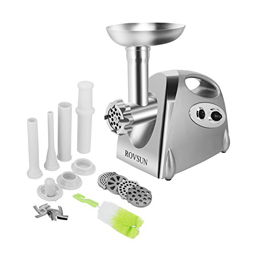 ROVSUN Electric Meat Grinder, 800W Heavy Duty Mincer Sausage Stuffer Food Processor with 4 Grinding...