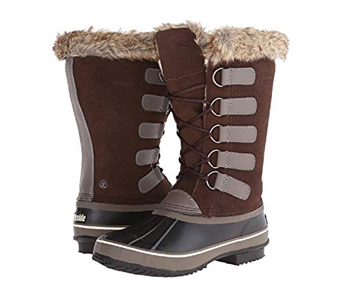 Northside Women's Kathmandu Waterproof Snow Boot (38 M EU / 7 B(M) US, Dark Brown/Stone)