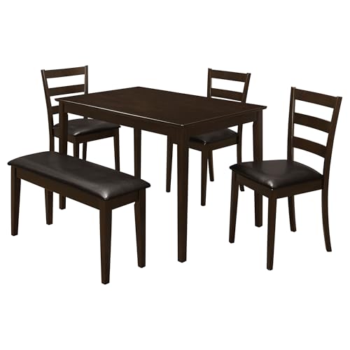 Coaster Home Furnishings Guillen Dining, 5-Piece Set, Cappuccino/Dark Brown
