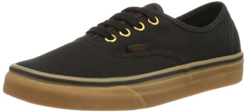 Vans Unisex Authentic Black/Rubber Skate Shoe 9.5 Men US / 11 Women US