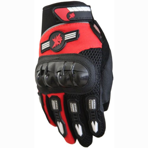 X4 Street Bike Full Finger Motorcycle Gloves 010 Black/red (L)