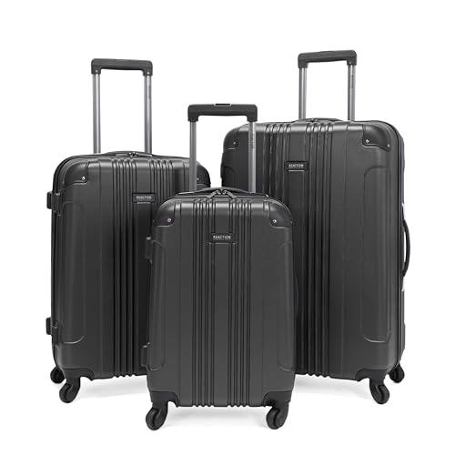 Kenneth Cole REACTION Out of Bounds Lightweight Hardshell 4-Wheel Spinner Luggage, Charcoal, 3-Piece...