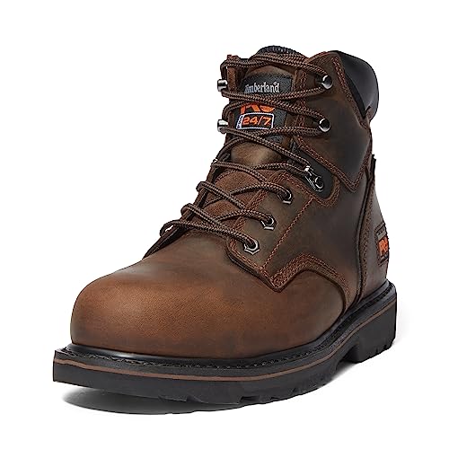 Timberland PRO mens Pit 6 Inch Steel Safety Toe Industrial Work Boot, Brown/Brown, 10 US