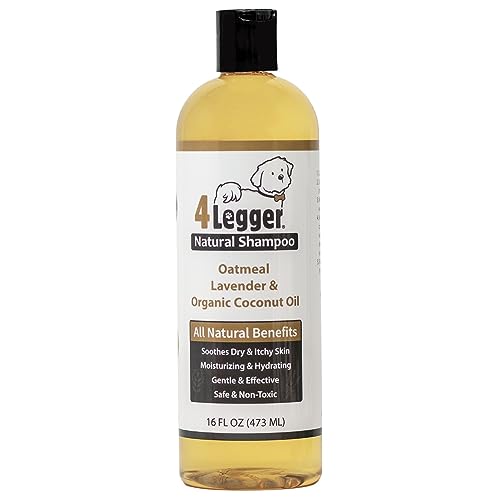 4Legger All Natural Organic Oatmeal Dog Shampoo for Itchy Skin with Aloe, Coconut & Lavender...