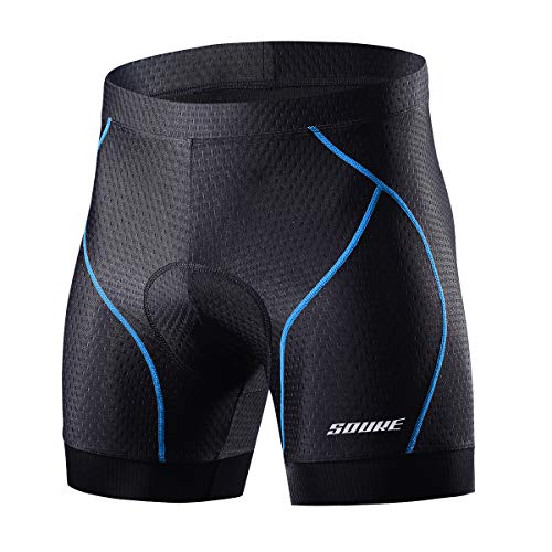 Souke Sports Men's Cycling Underwear Shorts 4D Padded Bike Bicycle MTB Liner Shorts with Anti-Slip...