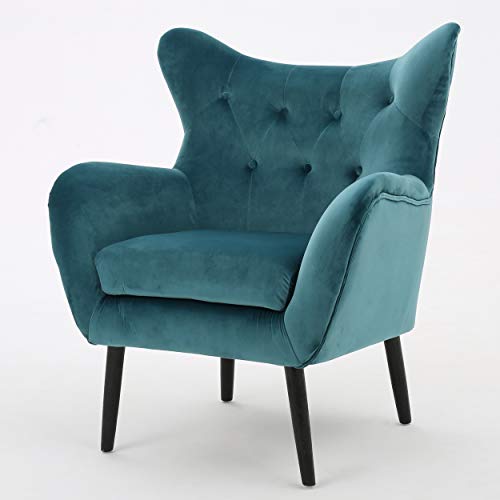 GDF Studio Teal New Velvet Arm Chair