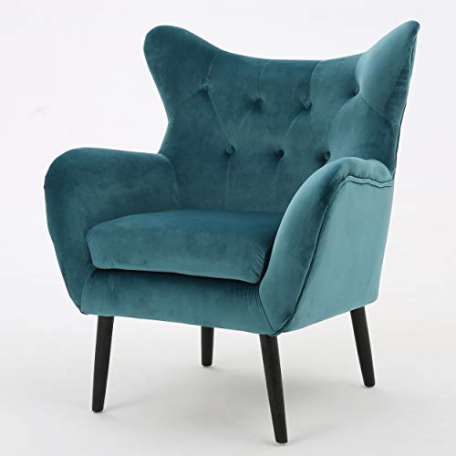 GDFStudio Teal New Velvet Arm Chair