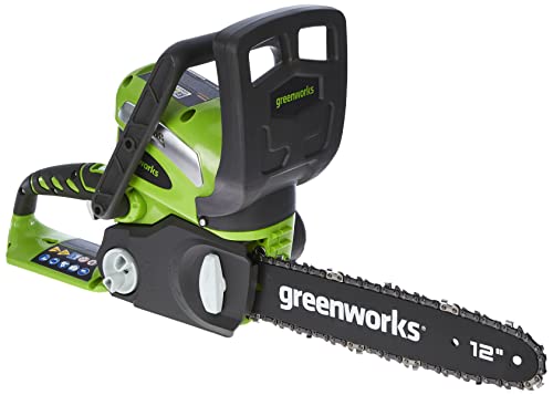Greenworks 40V 12' Cordless Compact Chainsaw (Great For Storm Clean-Up, Pruning, and Camping), Tool...