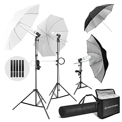 LimoStudio, 700W Output Lighting Series, LMS103, Soft Continuous Lighting Kit for White and Black...
