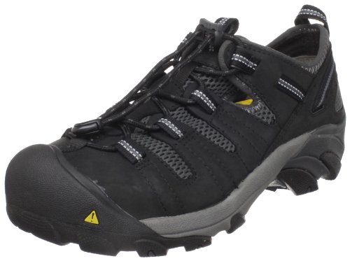 KEEN Utility Men's Atlanta Cool Low Steel Toe Work Shoe, Black/Dark Shadow, 11 Medium US