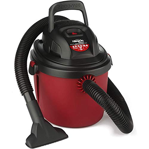 Shop-Vac 2036000 2.5-Gallon 2.5 Peak HP Wet Dry Vacuum, Small, Red/Black