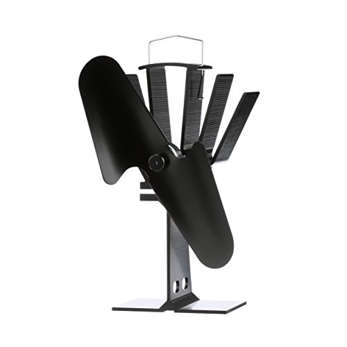 Ecofan® Original, Classic Styled, Heat Powered Wood Stove Fan, 100CFM, 800CAXBX, 7.9' Blade, Black