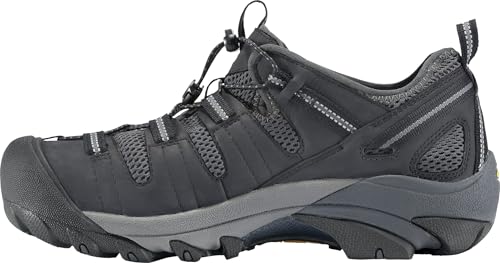 KEEN Utility Men's Atlanta Cool Low Steel Toe Work Shoe, Black/Dark Shadow, 11 Medium US