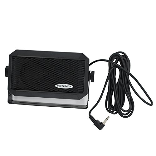 VECTORCOM Rectangular 3.5mm Plug 5W External Speaker/CB Speaker for Ham Radio, CB and Scanners...
