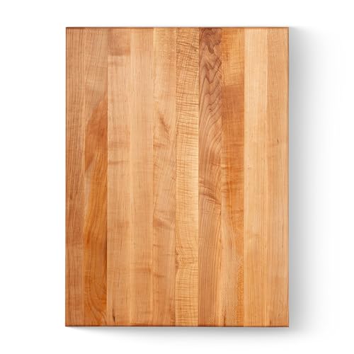 John Boos RA-Board Series Rectangular Wooden Maple Cutting Board 24”x18” – 2.25” Thick,...