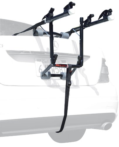 Allen Sports Deluxe 2-Bike Trunk Mount Rack, Model 102DB, Black/ Silver, 23 x 15 x 4 inches