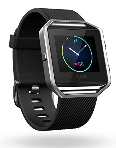 Fitbit Blaze Smart Fitness Watch, Black, Silver, Large (6.7 - 8.1 Inch)