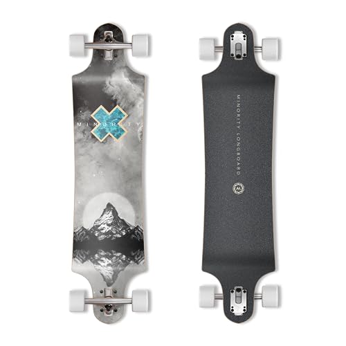 MINORITY Downhill Maple Longboard | 40-inch Drop Trough Deck | Made for Cruising Urban Commuting...
