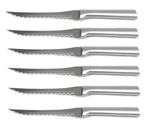 Rada Cutlery Tomato Slicer Knife (R126), 5' Stainless Steel Hollow Ground Serrated Blade, Made in...
