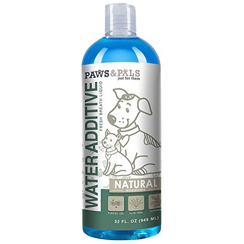 Dog Breath Freshener Water Additive - Dental Care Bad Breath Treatment for Dogs & Cats 32-oz...