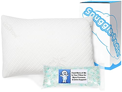 Snuggle-Pedic Adjustable Memory Foam Pillows - ﻿GreenGold Certified Pillow w/ Viscose of Bamboo...