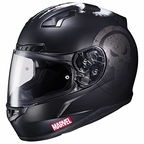 HJC CL-17 Motorcycle Helmet Marvel Series The Punisher Black X-Large
