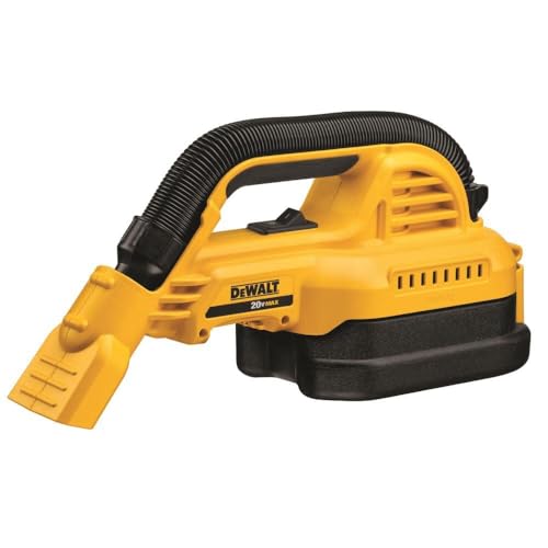 DEWALT 20V MAX Hand Vacuum, Cordless, for Wet or Dry Surfaces, 1/2-Gallon Tank, Washable Filter,...