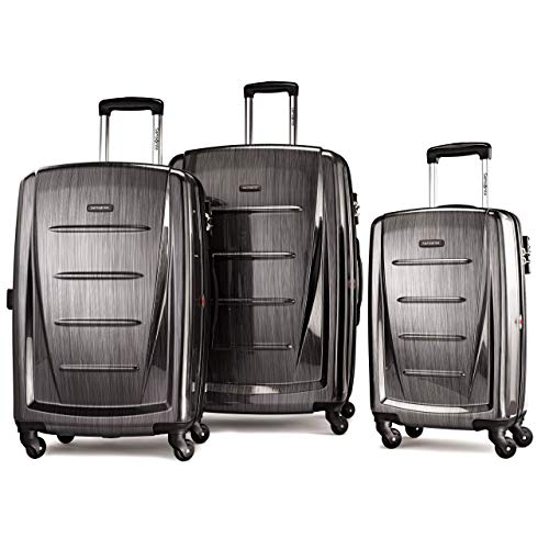 Samsonite Winfield 2 Hardside Expandable Luggage with Spinner Wheels, Charcoal, 3-Piece Set...