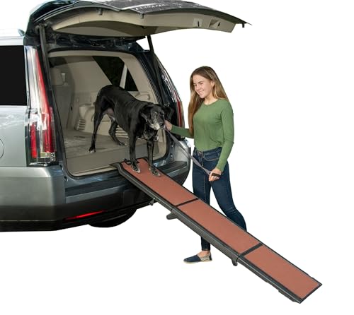 Pet Gear, Chocolate Travel Lite Ramp for Dogs & Cats, 71x16x4-inches, 15lbs, 200lb Load Capacity,...