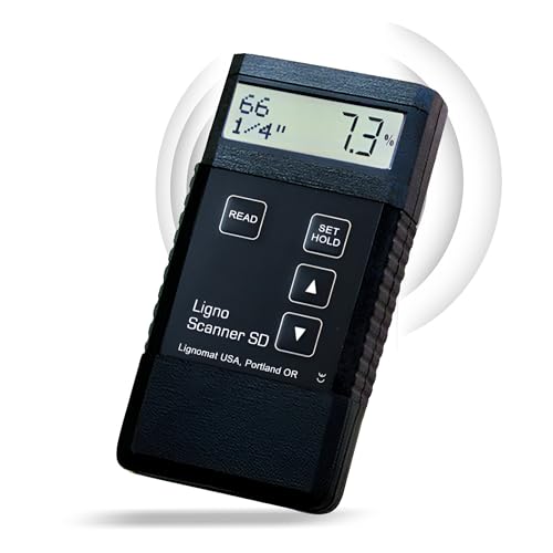 Lignomat Ligno Scanner SD Pinless Moisture Meter - Wood Moisture Meter for Different Wood Species,...
