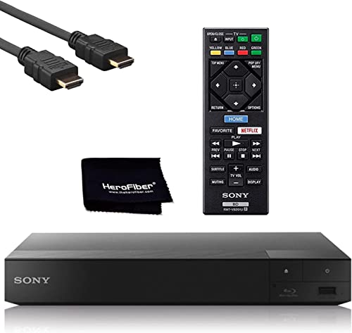 Sony BDP S3700 Blu-Ray Disc Player with Built-in Wi-Fi + Remote Control, Bundled With Xtech...