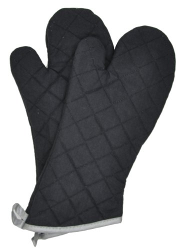 Nouvelle Legende Flame Retardant Kitchen and BBQ Heavy Duty Burn Protection Quilted Mitt, 17 Inches,...