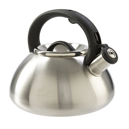 Primula Avalon Whistling Stovetop Tea Kettle Food Grade Wide Mouth, Fast to Boil, Cool Touch Handle,...