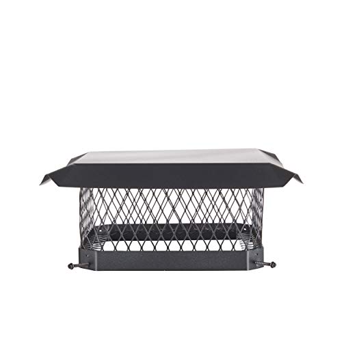 Shelter SC1313 Galvanized Steel Chimney Cap, Fits Outside Tile, 13' x 13'