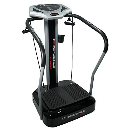 Confidence Fitness Slim Full Body Vibration Platform Fitness Machine, Black