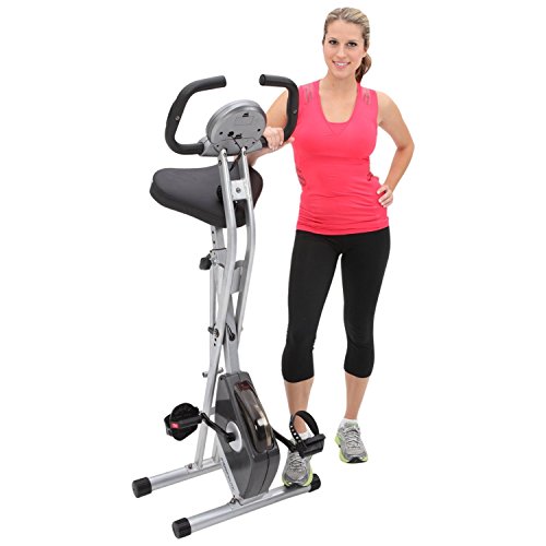 Exerpeutic Foldable Exercise Bike with Regular Seat