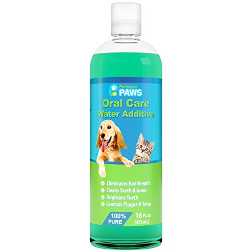 Particular Paws Fresh Breath Water Additive for Dogs and Cats - for Clean Teeth, Healthy Gums and...