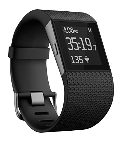 Fitbit Surge Fitness Superwatch, Black, Large (US Version)