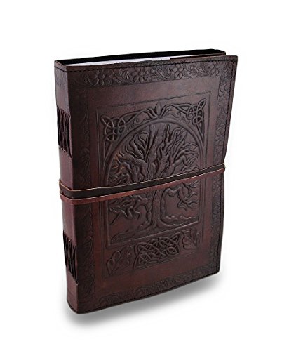 Tree of Life Leather Journal Notebook (180 Pages)- Genuine Leather Antique Vintage Refillable...