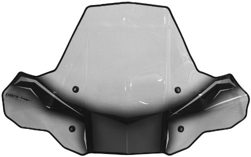 PowerMadd 24570 ProTEK Windshield for ATV - Standard Mount - Clear with black graphics and headlight...