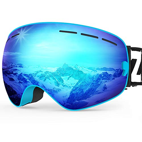 ZIONOR X Ski Snowboard Snow Goggles OTG Design for Men Women Adult with Spherical Detachable Lens UV...