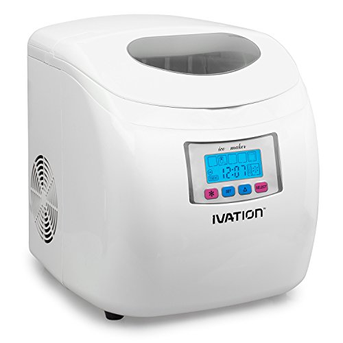 Portable Ice Maker w/LCD Display - 2.8-Liter Water Reservoir, 3 Selectable Cube Sizes - Yield of up...