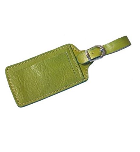 Floto Imports 211 Leather Luggage Tag Color: Green