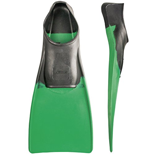 FINIS Long Floating Swim Fin, Green, Rubber, Closed Heel, Scuba Diving